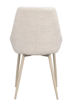 Sierra stol ljusbeige tyg/beige metallben