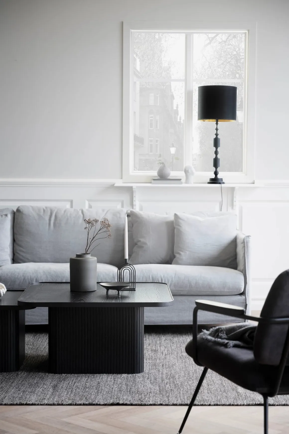 SULLIVAN SOFFBORD SVART 80X80