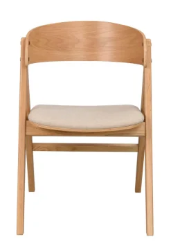 Waterton karmstol ek/beige tyg