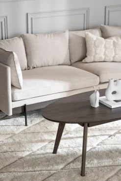Yumi soffbord ovalt 130x65 brun ek
